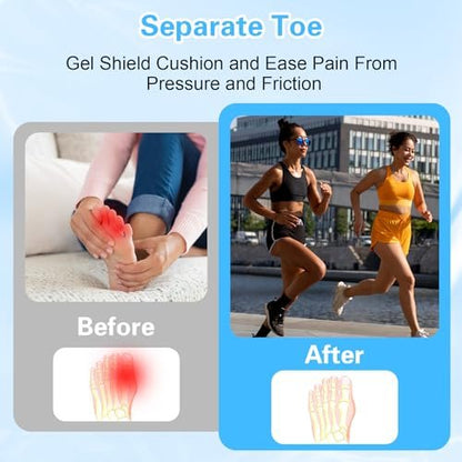 24 Pcs Silicone Toe Sleeves, Soft Gel Protector Toe Cushions Cuttable Pinky Toe Sleeves Protectors Corn Protectors Toe Tube Pads for Hammer Toe Stubbed Toe Corns Calluses Protect