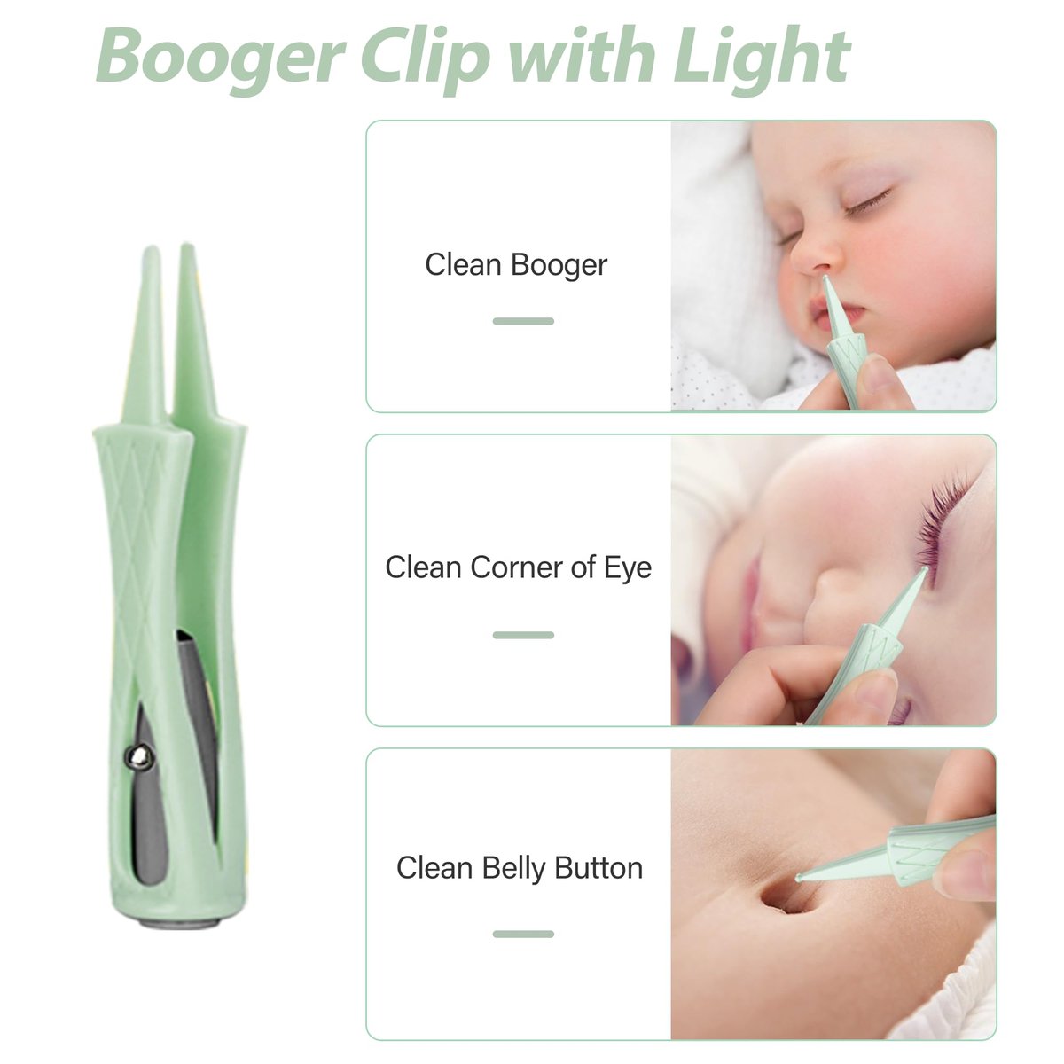 15 Pack Ear Wax Removal Tool Kit with Light - LED Ear Cleaning Kit, Ear Wax Removal for Kids and Adults, Ear Cleaning Tool, Ear Picker Spoon & Ear Tweezers & Spiral Spring Ear Spoon Green - görsel 10
