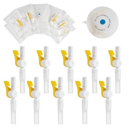 10 Pcs Ximter Comfort Flow Catheter Valves - Sterile, Easy to Use Lever Tap, Smooth Edges, and Tubing for Optimal Urine Drainage Comfort (10 Pack) - görsel 1