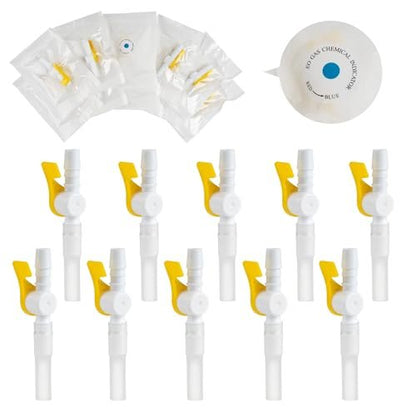 10 Pcs Ximter Comfort Flow Catheter Valves - Sterile, Easy to Use Lever Tap, Smooth Edges, and Tubing for Optimal Urine Drainage Comfort (10 Pack)