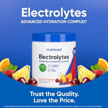 Nutricost Electrolyte Complex Powder (120 – Flavor: Fruit Punch – Image 10