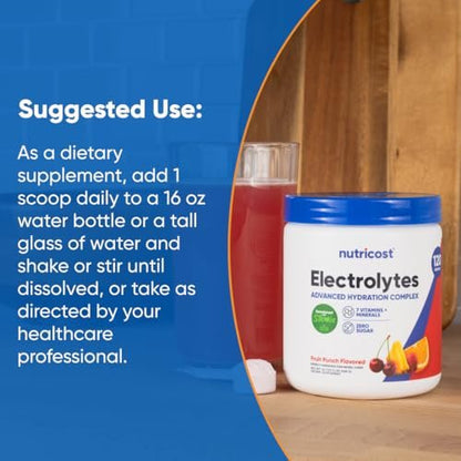 Nutricost Electrolyte Complex Powder (120 – Delicious Fruit Punch Flavor: Enjoy a refreshing taste that makes – Image 14