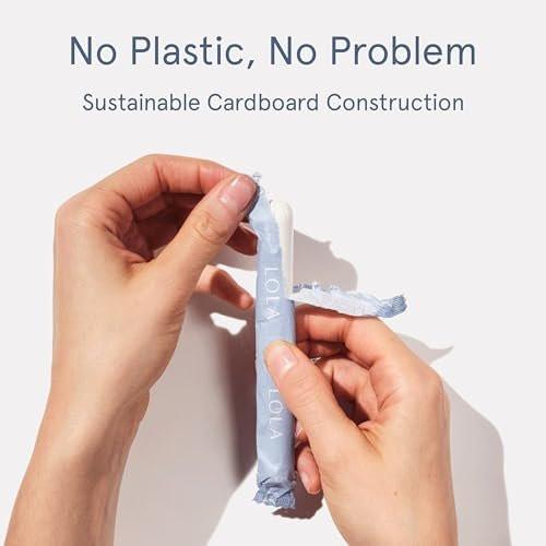 LOLA 100% Organic Cotton Tampons with Cardboard Applicator, 36 Count (2 Packs of 18) - Tampons Regular, Period Feminine Hygiene Products, HSA FSA Approved Products Feminine Care - görsel 1