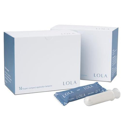 LOLA Super Organic Cotton Tampons, 32 Count - Non-Toxic Period Products, HSA/FSA Approved Feminine Care