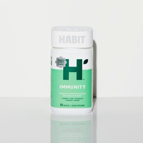 Habit Immunity Supplement 2 Pack (120 Capsules) - New Look, Echinacea, Elderberry, Turmeric, Zinc Blend to Support Immune Health and Antioxidant Levels, Vegan, Non-GMO - görsel 2