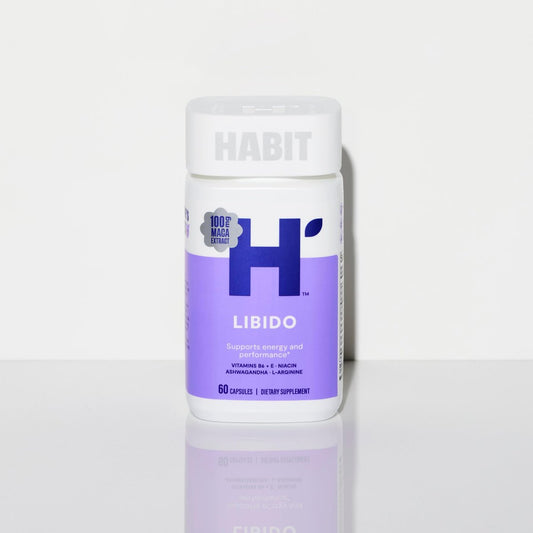 Habit Libido Supplement 2 Pack (120 Capsules) - New Look, Natural Aphrodisiac Blend with Maca, Ashwagandha L-Arginine, Supports Energy and Performance, Vegan, Non-GMO
