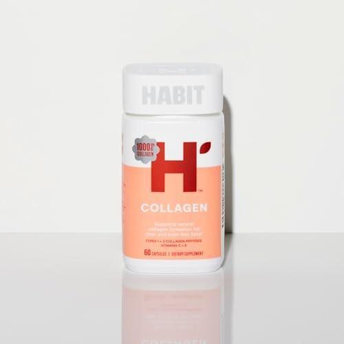 Habit Collagen Supplement 2 Pack (120 Capsules) - New Look, 2000mg Collagen Peptides, Vitamin C & Vitamin E, Skin Health, Antioxidants, Non-GMO, Gluten Free - görsel 2