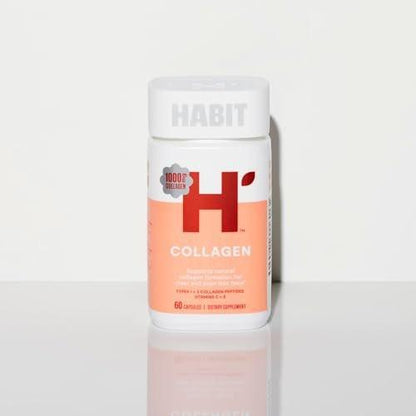Habit Collagen Supplement 2 Pack (120 Capsules) - New Look, 2000mg Collagen Peptides, Vitamin C & Vitamin E, Skin Health, Antioxidants, Non-GMO, Gluten Free