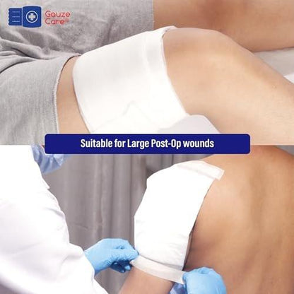 GauzeCare Sterile Abdominal-ABD Combine Pads | 24-Pack, 8x10 Inches | Extra Absorbent & Thick, Individually Wrapped Wound Dressing, First Aid Pads | Surgical-Grade, Nonstick for Heavy Leakage, Post Op