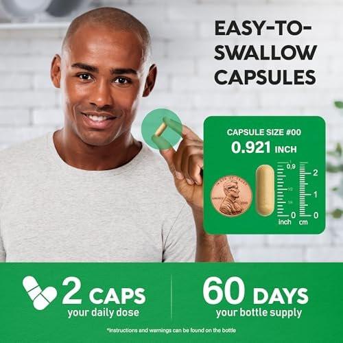 Boswellia 1200 mg - Boswellia Extract | Turmeric | Hyaluronic Acid | MSM | SAMe - Joint Health & Comfort, Mobility Support - 65% Boswellic Acid - for Men & Women - Lab Tested - 120 Capsules - görsel 1
