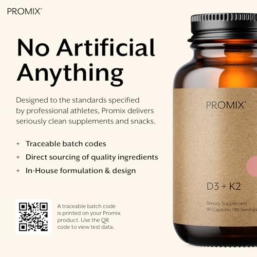 ProMix Nutrition Vitamin D3 K2 5000iu Supplement | MK4 & MK7 | Soy & Gluten Free - 90 Count Capsule - görsel 7