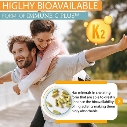 Quercetin 1,000mg, Vitamin C 1,000mg, Zinc 50mg, Vitamin D3 5,000iu, Selenium, Copper, Acerola, Ginger, Rutin, Bitter Orange, Rose Hips, Echinacea, Immune C Plus, 14 in 1 Immune C Plus (90 Count)