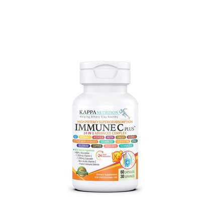 KAPPA NUTRITION Quercetin 1,000mg, Vitamin C 1,000mg, Zinc 50mg, Vitamin D3 5,000iu, Selenium, Copper, Acerola, Ginger, Rutin, Bitter Orange, Rose Hips, Echinacea, Immune C Plus, 14 in 1 Immune C Plus (60 Count)