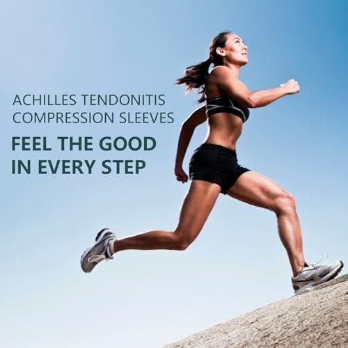 Achilles Tendon Heel Protector - Compression Padded Sleeve Socks - Promifun Premium Gel Heel Socks for Haglunds Bump, Bursitis, Tendonitis & Tenderness - 1 Pair - Regular Size - görsel 15