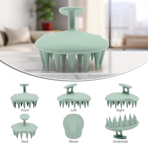 Fiora Naturals Scalp Massager Shampoo Brush - Silicon Scalp Scrubber & Exfoliator for Dandruff Removal and Hair Growth, Brush for Wet & Dry Hair, for Men, Women, Kids - BPA Free - görsel 2