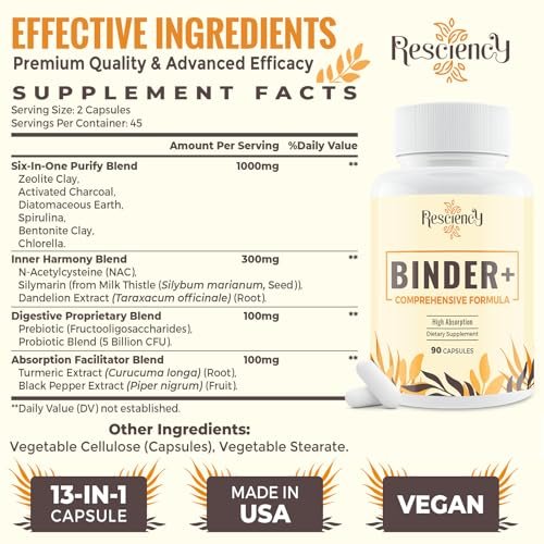 Resciency Detox Binder Supplement – – Milk Thistle: A traditional herb that supports liver function and protects – Image 4