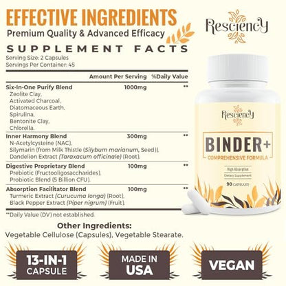 Resciency Detox Binder Supplement – – Milk Thistle: A traditional herb that supports liver function and protects – Image 4