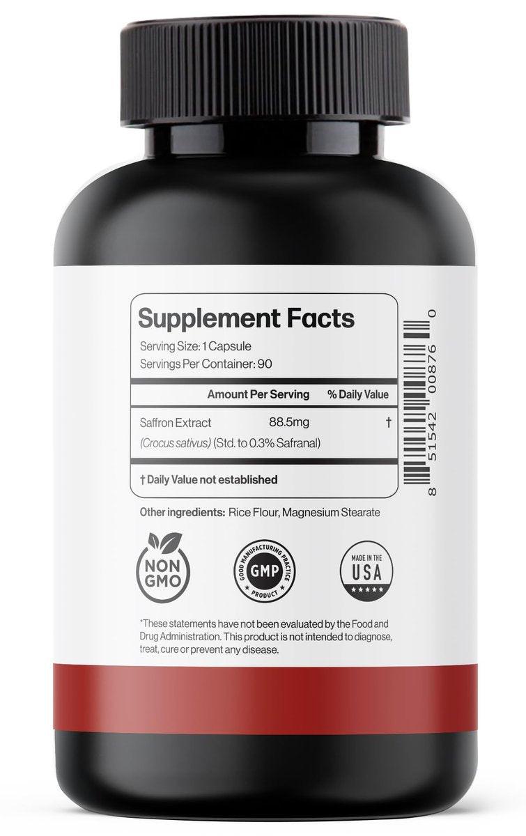 Ultra6 Nutrition Happy Saffron Supplements - 100% Pure Saffron Extract Supplement for Eye Health Support - Mood Enhancer for Women & Men (90 Servings) - görsel 4