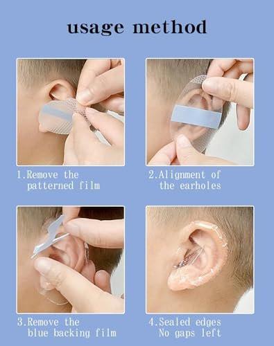 Slizy 60 Pieces of Children's Waterproof Ear Stickers, Disposable Baby Shower Ear Protection, Newborn Earplugs, Silicone Gel Ear Muffs, Does Not Leave Glue, Not Easy to Allergies, for Swimming, Bathing - görsel 10