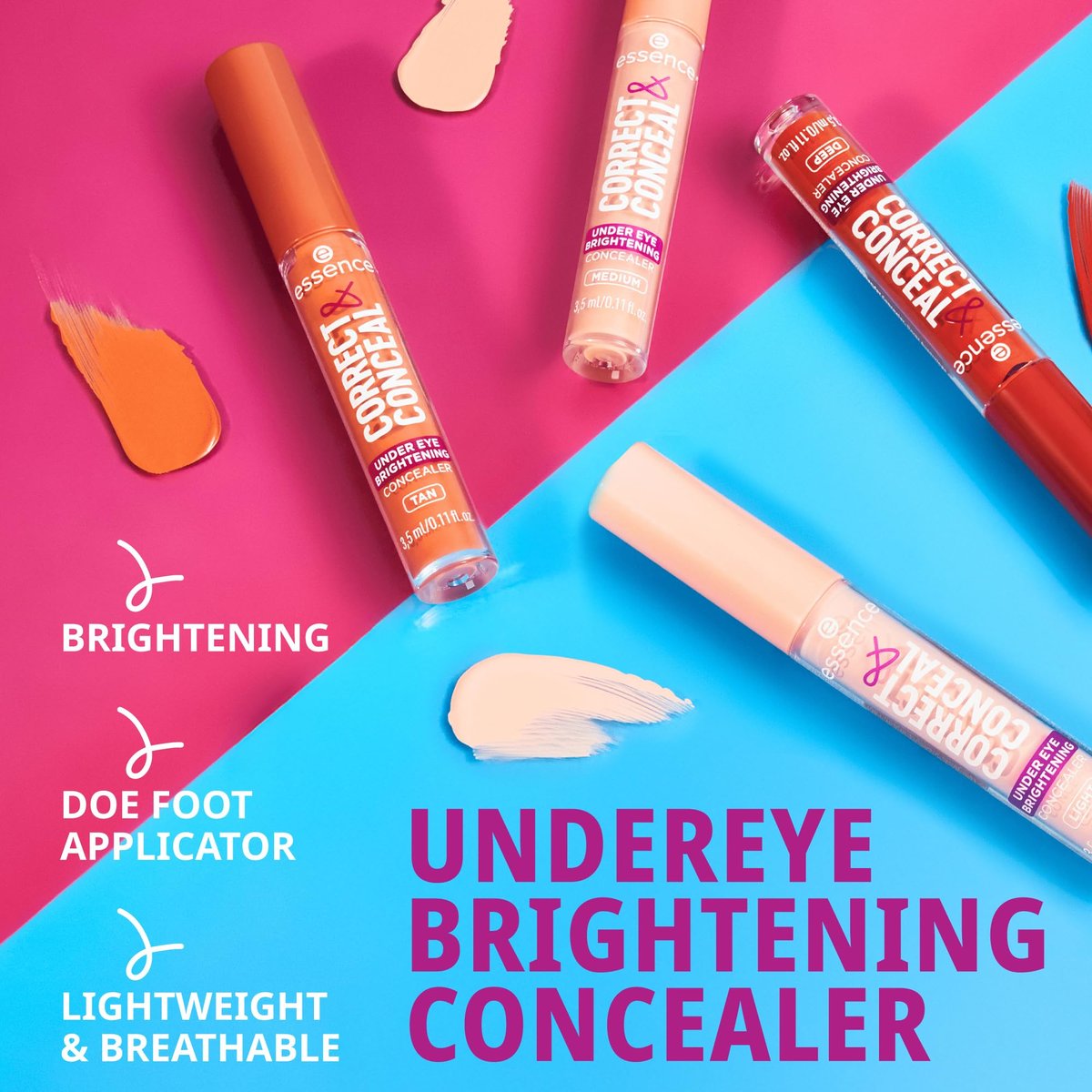 essence Correct & Conceal Under Eye – Brightening Effect: Formulated with light-reflecting pigments that instantly – Image 7