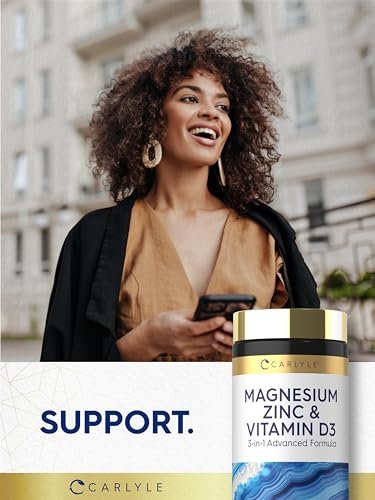 Carlyle Magnesium Zinc and Vitamin D3 | 90 Capsules | 3-in-1 Advanced Formula | Vegetarian, Non-GMO and Gluten Free - görsel 7