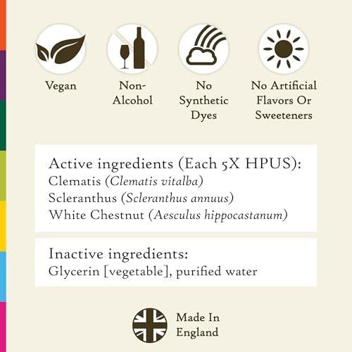 Bach Original Flower Remedies, Clarity Of Mind Trio Kit, For Focus & Mindfulness (Non-Alcohol Formula), Natural Homeopathic Flower Essence, Vegan, 3 x 10mL Droppers - görsel 8