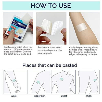 21mg Quit Smoking Patches, Step 1 Stop Smoking Aids Patches, 30 Count Quit Smoking Stickers that Work with 2 Weeks, Anti Smoking Patches, Easy & Effective Anti-Stickers