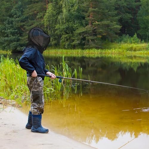 South to East Premium Kids Mosquito Head Net for Insect, 2 Pack, Fly & Bug Protection | Ultra Large & Long, Extra Fine Holes for Camping, Hiking, Fishing, Safari, Fits All Hats for 5-12 yrs Children - görsel 12