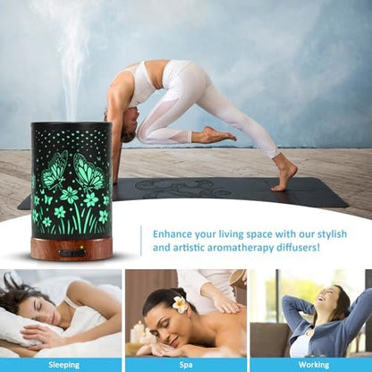 Essential Oil Diffuser - 150ML Metal – Auto Shut-Off Safety Feature: When water runs low, the diffuser – Image 4