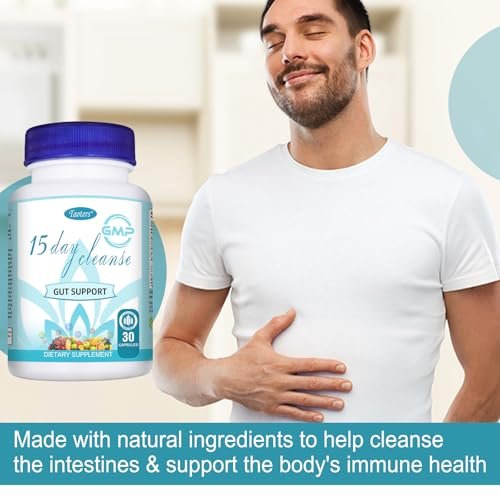 TAOTERS 15 Day Cleanse Gut Support 2 Pack, Detox Supplement with Senna, Cascara Sagrada & Psyllium Husk, for Men and Women | Total 60 Capsules - görsel 10