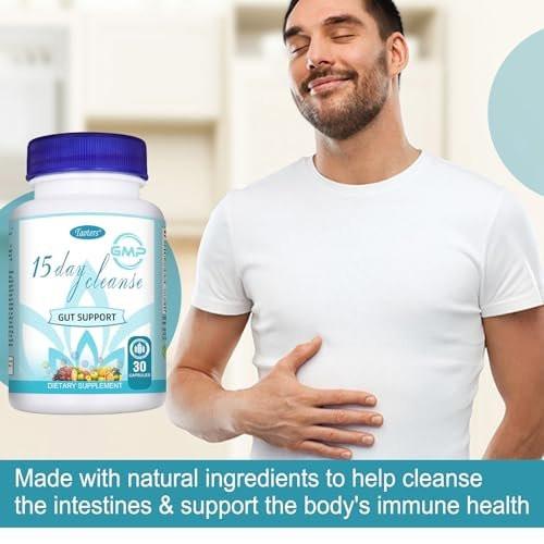 TAOTERS 15 Day Cleanse Gut Support 1 Pack, Detox Supplement with Senna, Cascara Sagrada & Psyllium Husk, for Men and Women | 30 Capsules - görsel 2