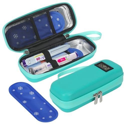 WIBOND Insulin & GLP-1 Cooler Travel Case Fits Zepbound and Mounjaro Pens, TSA Approved Peptide Cooling Case with Real-time Temp Display, Portable Diabetic Medication Travel Bag with 2 Ice Packs - görsel 5