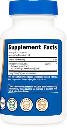 Nutricost Dihydromyricetin (DHM) Capsules (350mg, 90 Capsules) - Vegan, Non-GMO, 90 Servings - görsel 4
