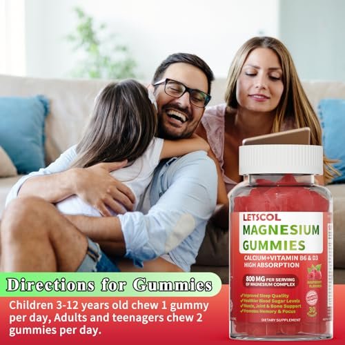 LETSCOL Magnesium Glycinate Gummies 800mg – Sugar Free & Great Taste: Enjoy the benefits without added sugar; – Image 4