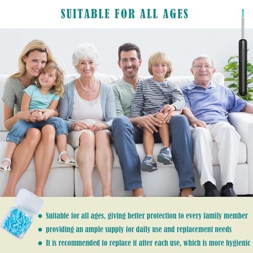 60 Pieces Ear Wax Removal Replacement Tips for Ear Camera, Replacement Tips Ear for Wet/Dry Ear Wax Cleaning - Ear Spoons Accessories Set for Teens Adults - görsel 6