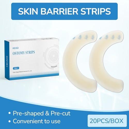 Heagimed 20PCS Ostomy Barrier Strips, Skin-Friendly Hydrocolloid Skin Barrier Strips, Elastic Barrier Strips for Ostomy Bag Ostomy Colostomy Ileostomy Supplies - görsel 14