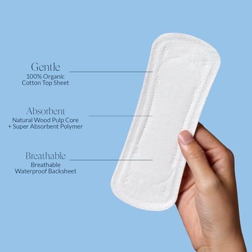 Rpe Life 100% Organic Long Panty Liners for Women - 96ct, Ultra Thin Cotton Cover, Light Absorbency, Unscented Barely There Pantiliners (Long Liner, Size 2, 96ct) - görsel 11