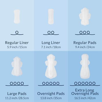 Rpe Life 100% Organic Long Panty Liners for Women - 96ct, Ultra Thin Cotton Cover, Light Absorbency, Unscented Barely There Pantiliners (Long Liner, Size 2, 96ct)