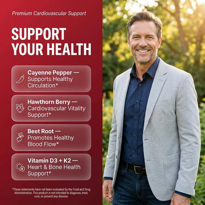 Clean Nutra Cayenne Pepper Drops Supplement Liquid + Hawthorn Berry, Vitamin D3 K2 Beet Root Powder, Ceylon Cinnamon, Turmeric Curcumin, Organic Panax Ginseng, Berberine Extract 1 Pack