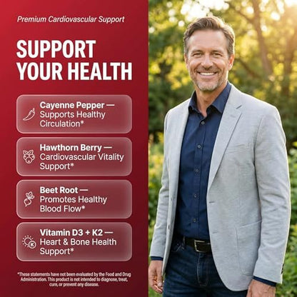 Clean Nutra Cayenne Pepper Drops Supplement Liquid + Hawthorn Berry, Vitamin D3 K2 Beet Root Powder, Ceylon Cinnamon, Turmeric Curcumin, Organic Panax Ginseng, Berberine Extract 1 Pack