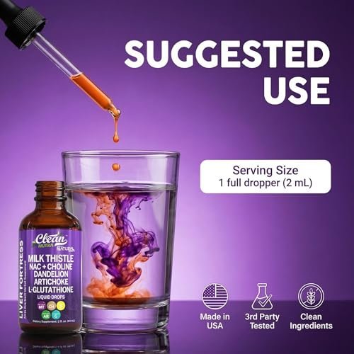 Clean Nutraceuticals Milk Thistle NAC Liver Cleanse Detox & Repair Supplement – Liquid Drops with Dandelion, Artichoke, Chanca Piedra, Choline, L-Glutathione, Burdock, Schisandra – 2 Fl Oz - görsel 11