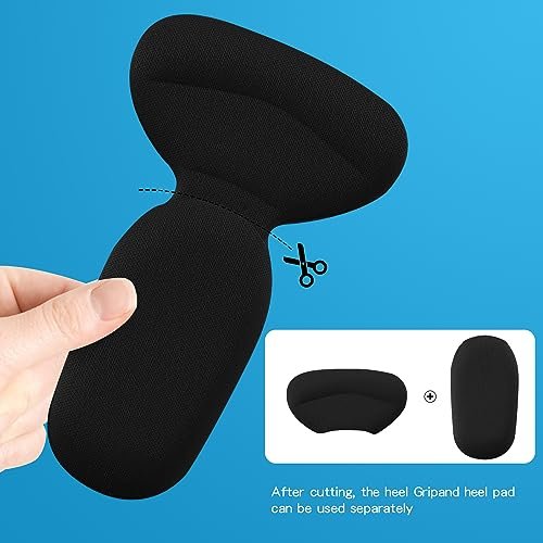 Adhesive Heel Cushion Pads for Loose Shoes, Too Big Boots, Back of Heel Grips Inserts for Women Men, Heel Guards Liners for Improving Shoe Fit, 4pcs-Black+4pcs-Black - görsel 12