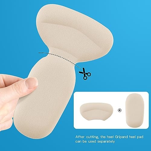 SUMBLIME Adhesive Heel Cushion Pads for Loose Shoes, Too Big Boots, Back of Heel Grips Inserts for Women Men, Heel Guards Liners for Improving Shoe Fit, 4pcs-Beige+4pcs-Beige - görsel 9