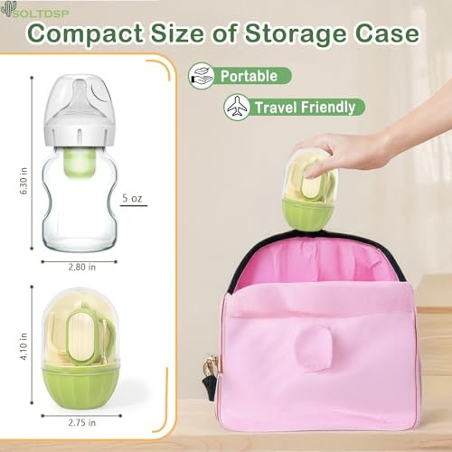 Soltdsp 5-in-1 Baby Nail Kit with Storage Case, Cactus Theme Design Including Baby Nail Clippers, Nail Scissors, Nail File, Tweezers & Nose Picker, Newborn Essentials Must Haves for Baby Shower (Green) - görsel 10