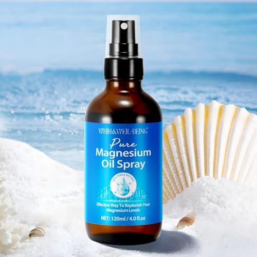 Magnesium Spray, Pure Magnesium Oil Spray Natural in Glass Bottle, Easy to Absorb and Use 120ml - görsel 6