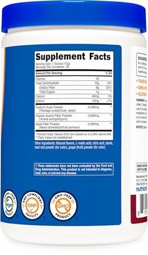 Nutricost Soluble Fiber (Berry Flavored) 30 Servings - Vegan, Non-GMO, Gluten Free