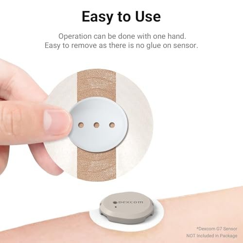KOVOQ Reusable Dexcom G7 Hardshell Covers, 2-Pack Add-On Covers Reduce Compression Lows, Customized for Dexcom G7 and Stelo CGM Sensors (4 Pack Dexcom G7 and Stelo Adhesive Patches Included) - görsel 11