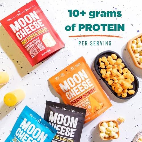 Moon Cheese Space Spice, Variety Pack, Crunchy, Protein-Rich Cheese Snack, Keto Friendly, 100% Real Cheese, Low Carb, Gluten-Free, Low Sugar, 2 Oz bags (Pack of 3, 1 of Each Flavor) - görsel 18