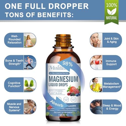 Magnesium Glycinate Liquid Drops with L-Theanine, Ashwagandha & Saffron - Herbal Sleep & Calm Support with Chamomile, Passionflower & Kava - Relaxation, Mood & Nerve Support - Sugar Free - 1 Pack - görsel 12