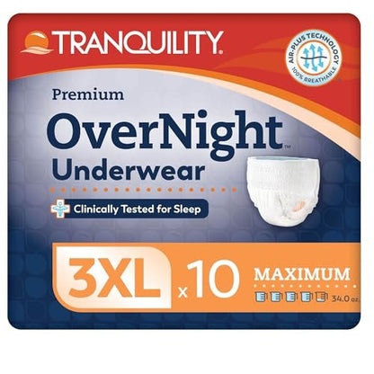 Tranquility Premium Overnight Disposable – All-Night Sleep: Designed for extended wear, these briefs provide up to – Image 2